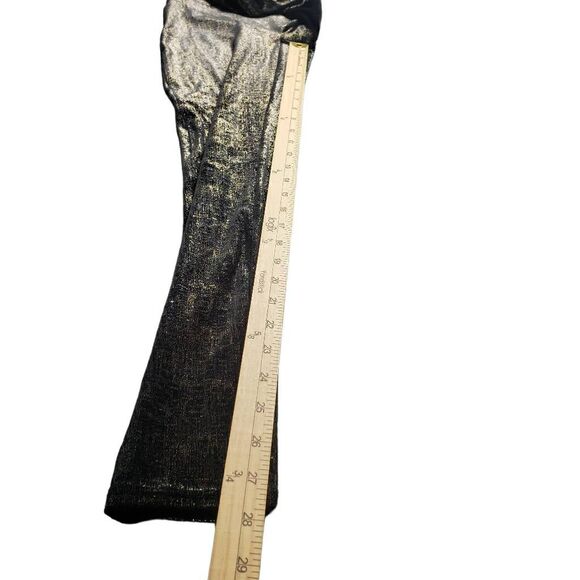 Spanx Velvet Shine Leggings Black/Gold Size Small - Picture 3 of 10
